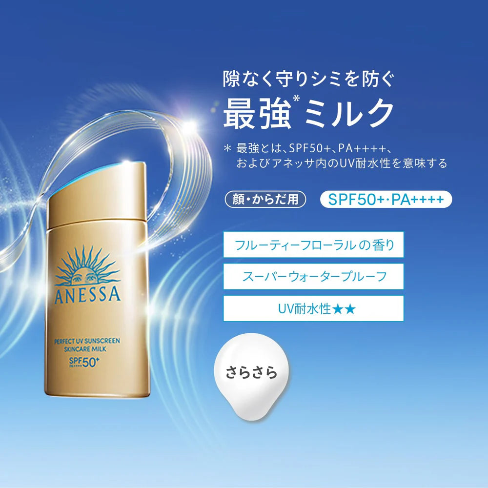 Anessa Perfect UV Skin Care Milk SPF50 + PA ++++ For Face & Body 60ml