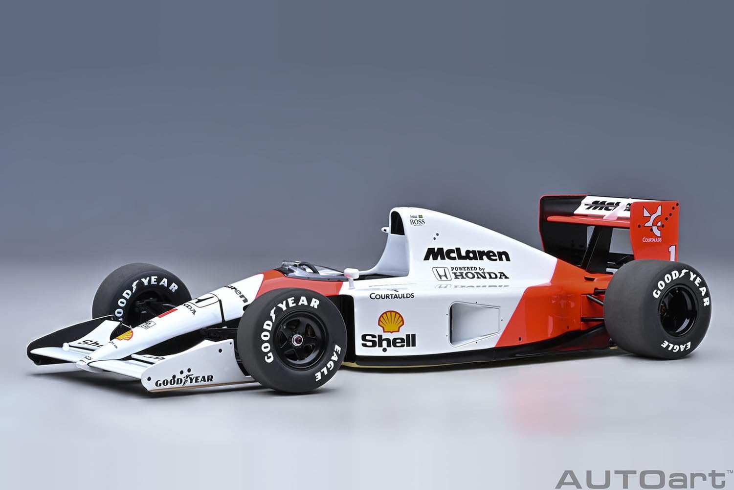 Autoart 1/18 Scale Honda McLaren GP 1991 Ayrton Senna Model with Logo