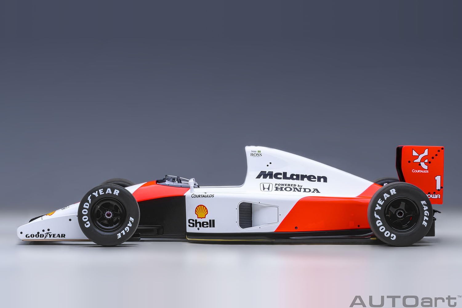 Autoart 1/18 Scale Honda McLaren GP 1991 Ayrton Senna Model with Logo
