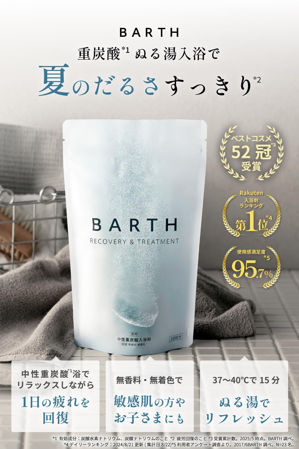 Barth Neutral Bicarbonate Bath 30 Tablets Sweat-Inducing Quasi-Drug Gift
