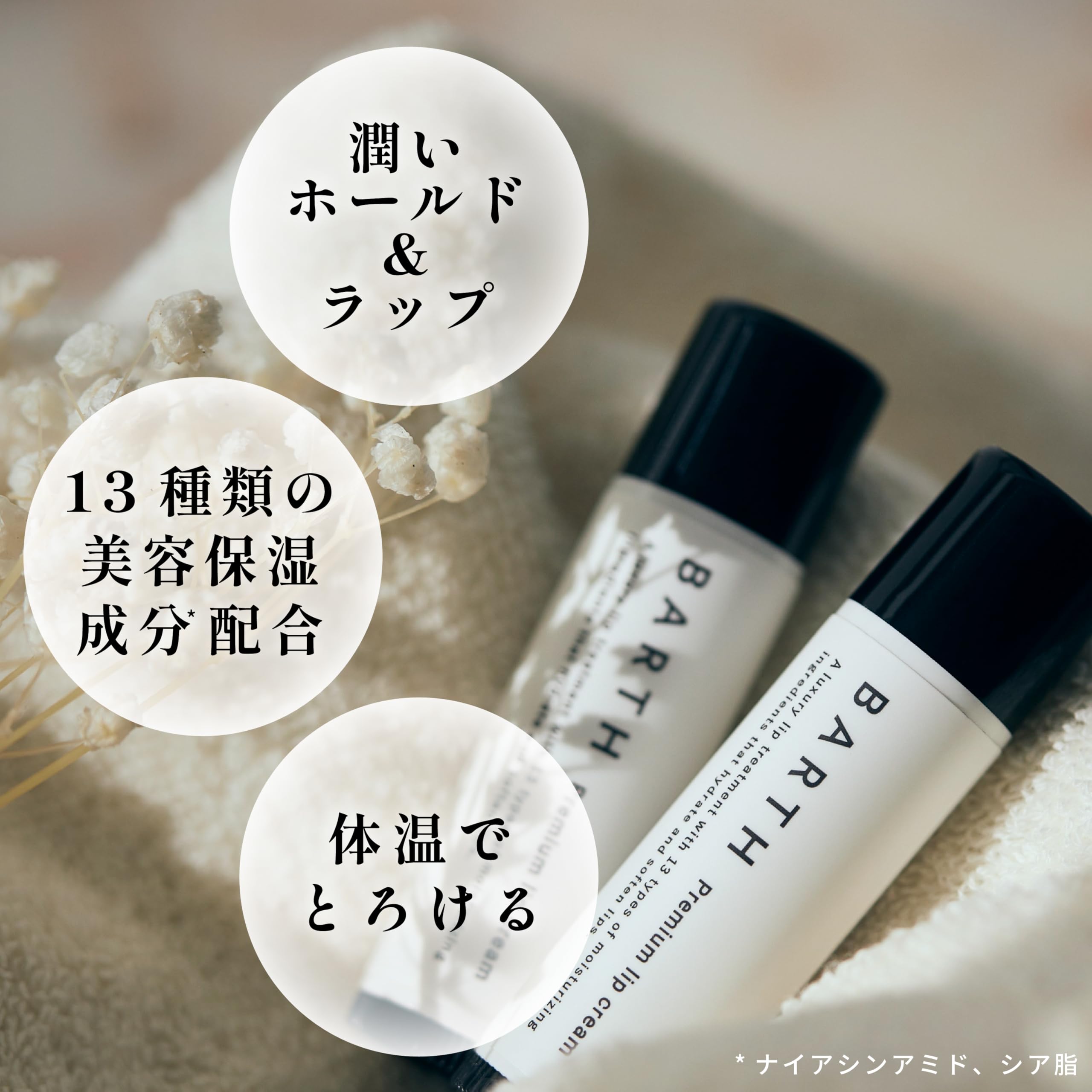 Barth Premium Lip Balm 5g Nighttime Moisturizing Care for Men Organic Fragrance-Free