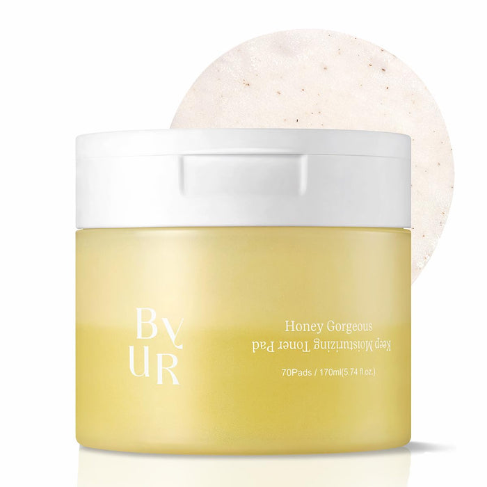 Byur Plump Honey Toner Pads - Moisturizing Pore Care Toner with Honey