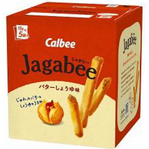 Calbee Jagabee Potato Sticks Butter Soy Sauce Flavor 75g Snack x 12