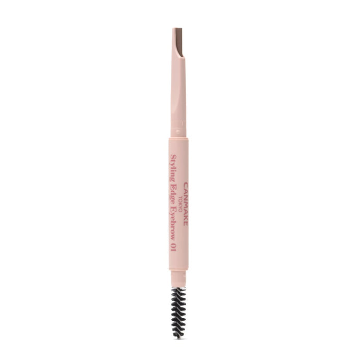 Canmake Styling Edge Eyebrow Pencil 01 Natural Brown with Brush Thin Core