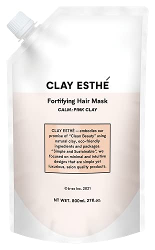 Clay Esthe Fortifying Hair Mask with Pink Clay Refill 800Ml