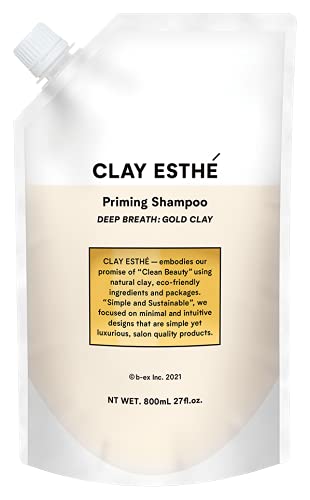 Clay Esthe Priming Shampoo Gold Clay Refill 800ml for Hair Care