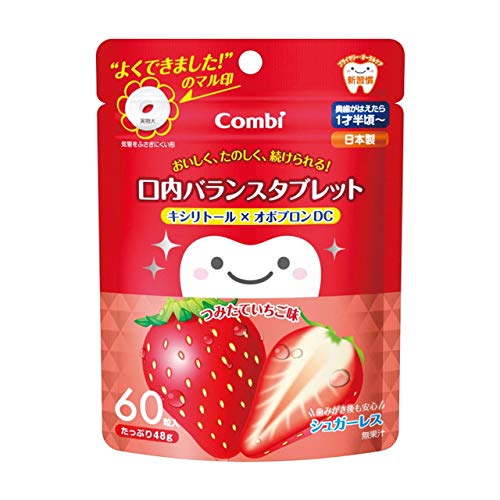 Combi Teteo Oral Balance Strawberry Tablets - 60 Count
