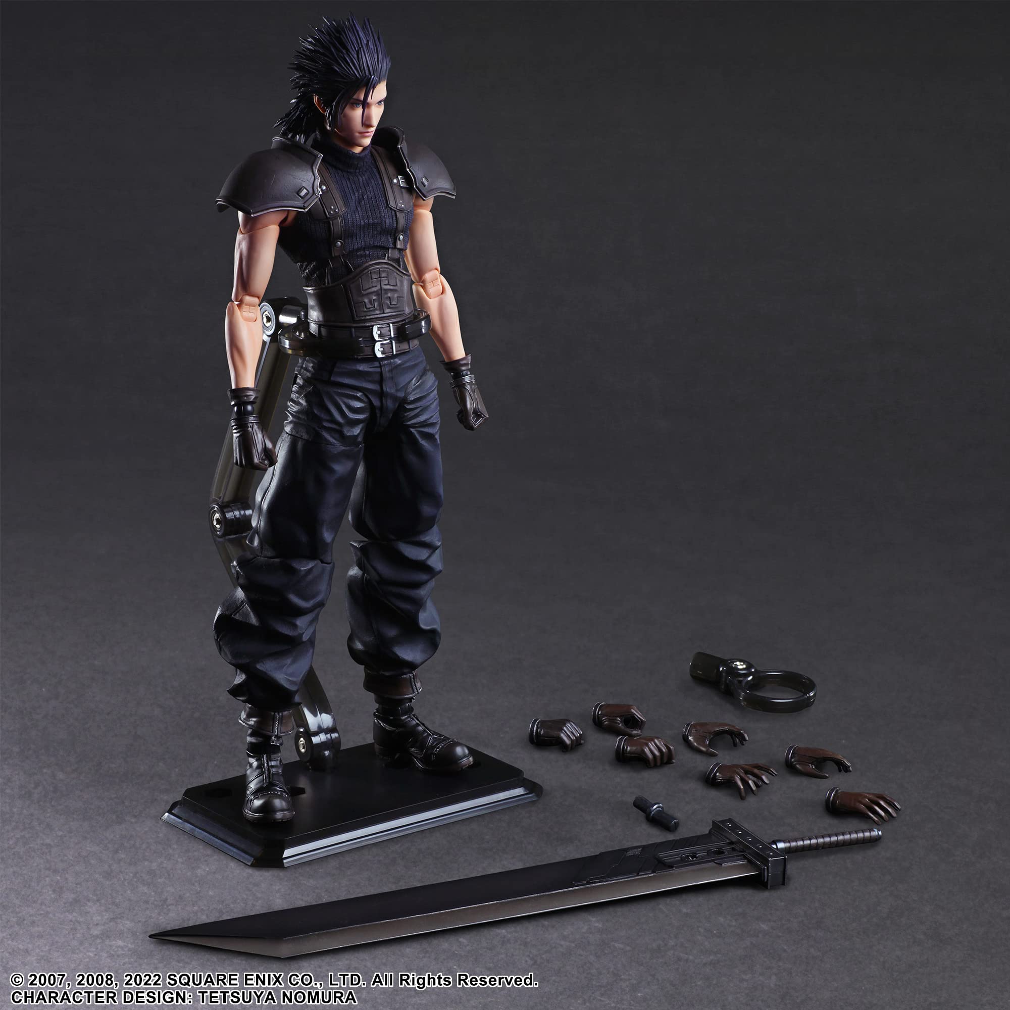 Square Enix Crisis Core FFVII Zack Fair Soldier Play Arts Kai Figure