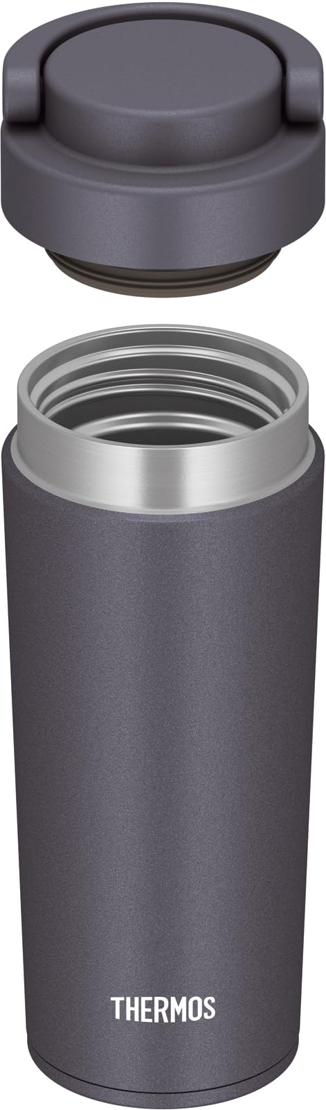 Thermos Jov-420 Mgy 420ml Metallic Gray Vacuum Insulated Water Bottle with Carry Handle Dishwasher Safe