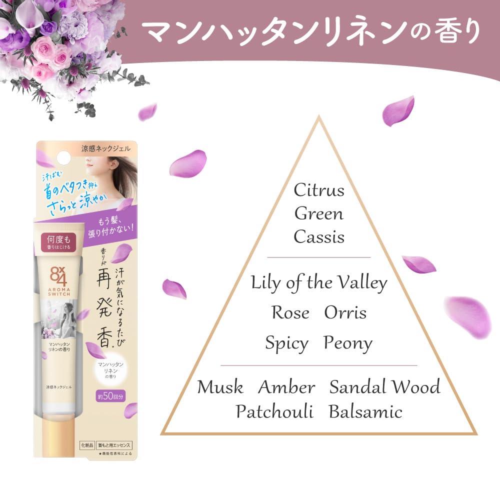 Eight Four Aroma Switch Deodorant Gel 20G Cool Neck Manhattan Linen Scent