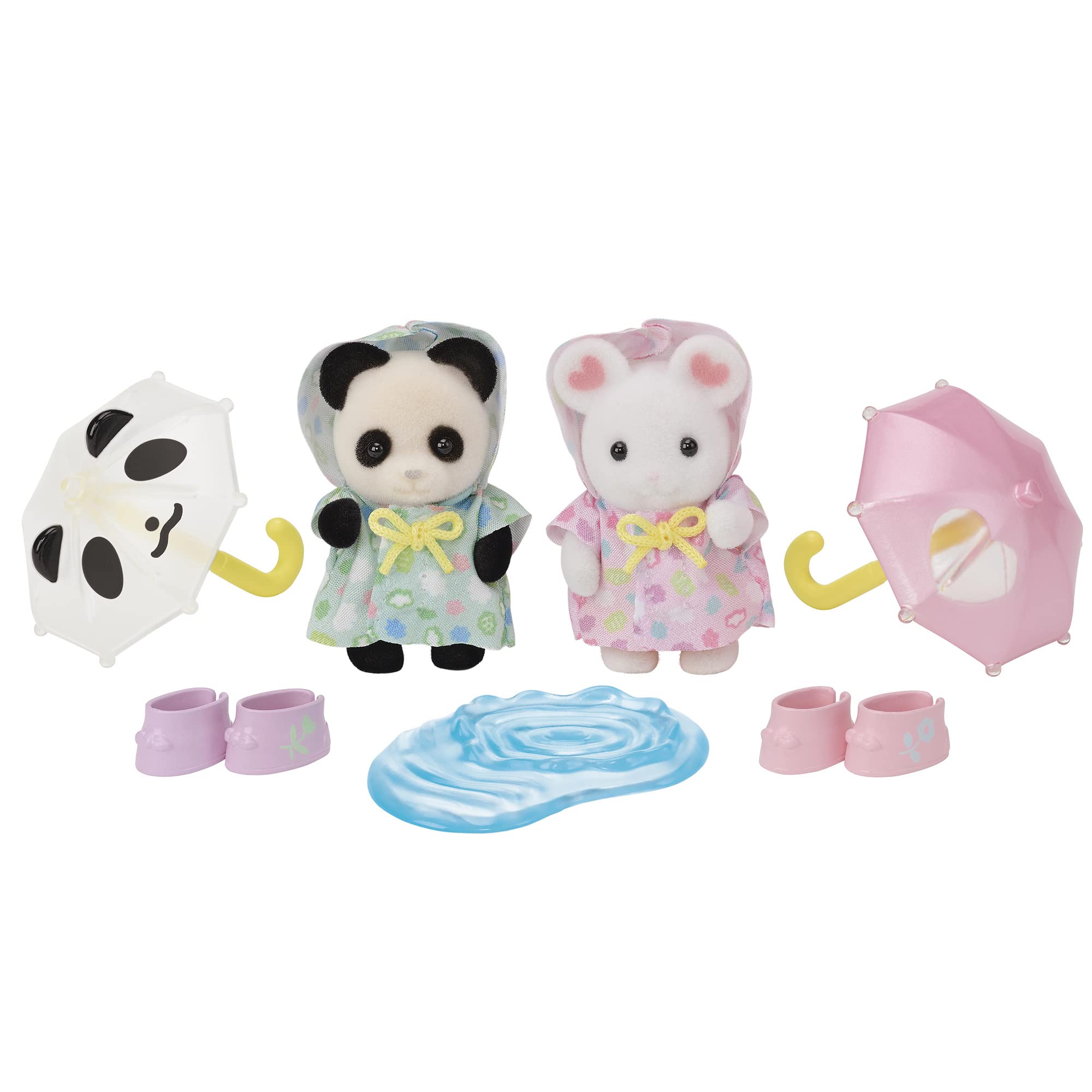 Epoch Sylvanian Families Dollhouse: Rain Play Nakayoshi Baby Set S-74 for 3 Years and Up