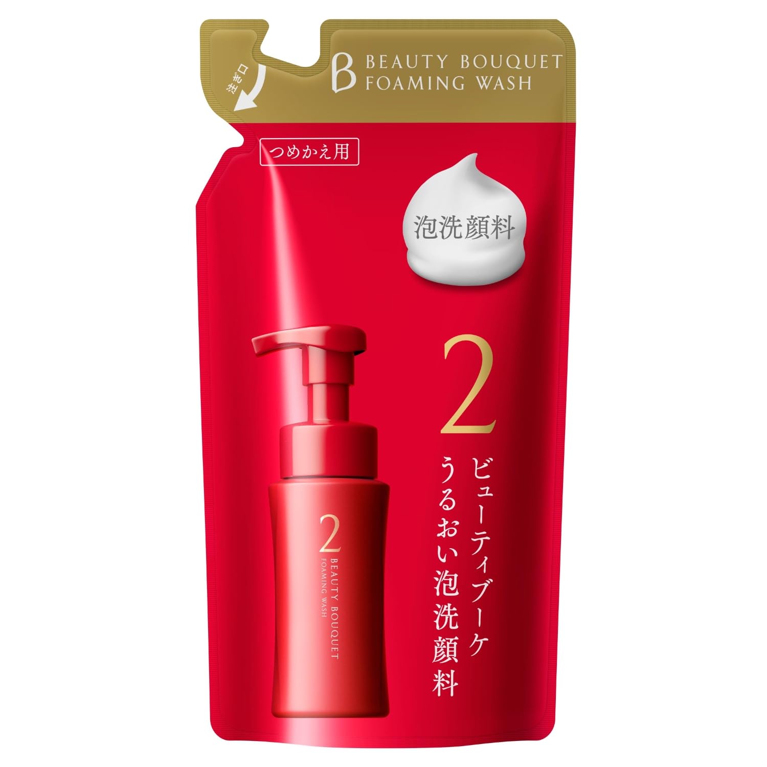 Fancl Beauty Bouquet Moisturizing Foam Cleanser Refill 180mL Additive-Free