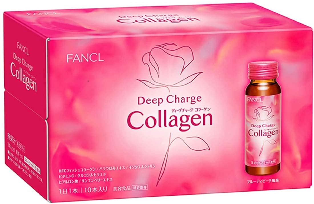 Fancl Deep Charge Collagen Drink 30 Bottles Skin Revitalizing Supplement