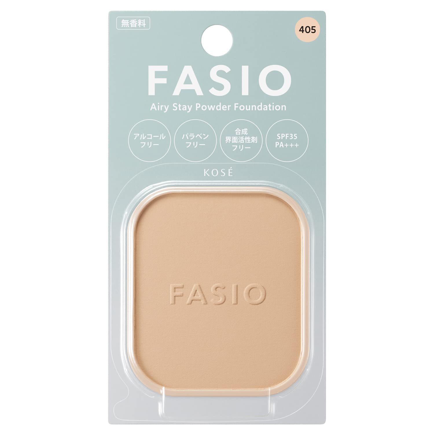 Fasio Airy Stay Powder Foundation 405 Light Ocher 10G Long-lasting Coverage