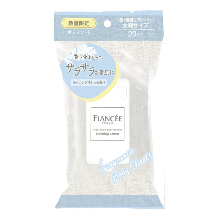 Fiancee Fragrance Body Sheet Morning Linen 20 Pack Fresh Linen Scent