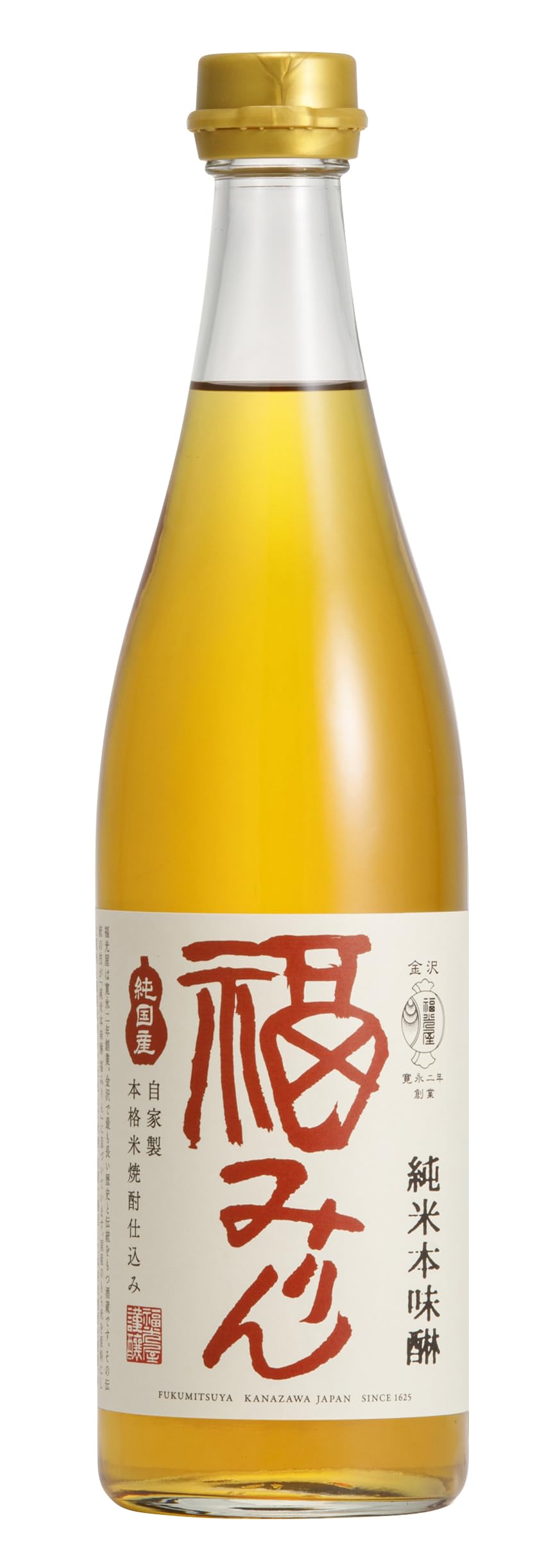 Fukumitsuya Junmai Hon Mirin Additive-Free Sweet Rice Wine 720Ml Bottle