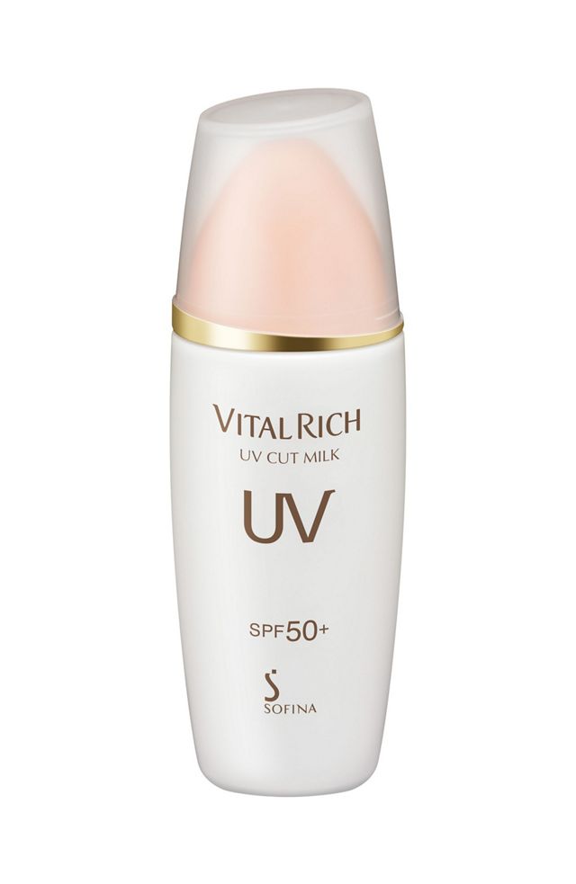 Kao Sofina Vital Rich UV Cut Milk SPF50+ PA+++ 30ml - Milk Type Sunscreen - Made In Japan
