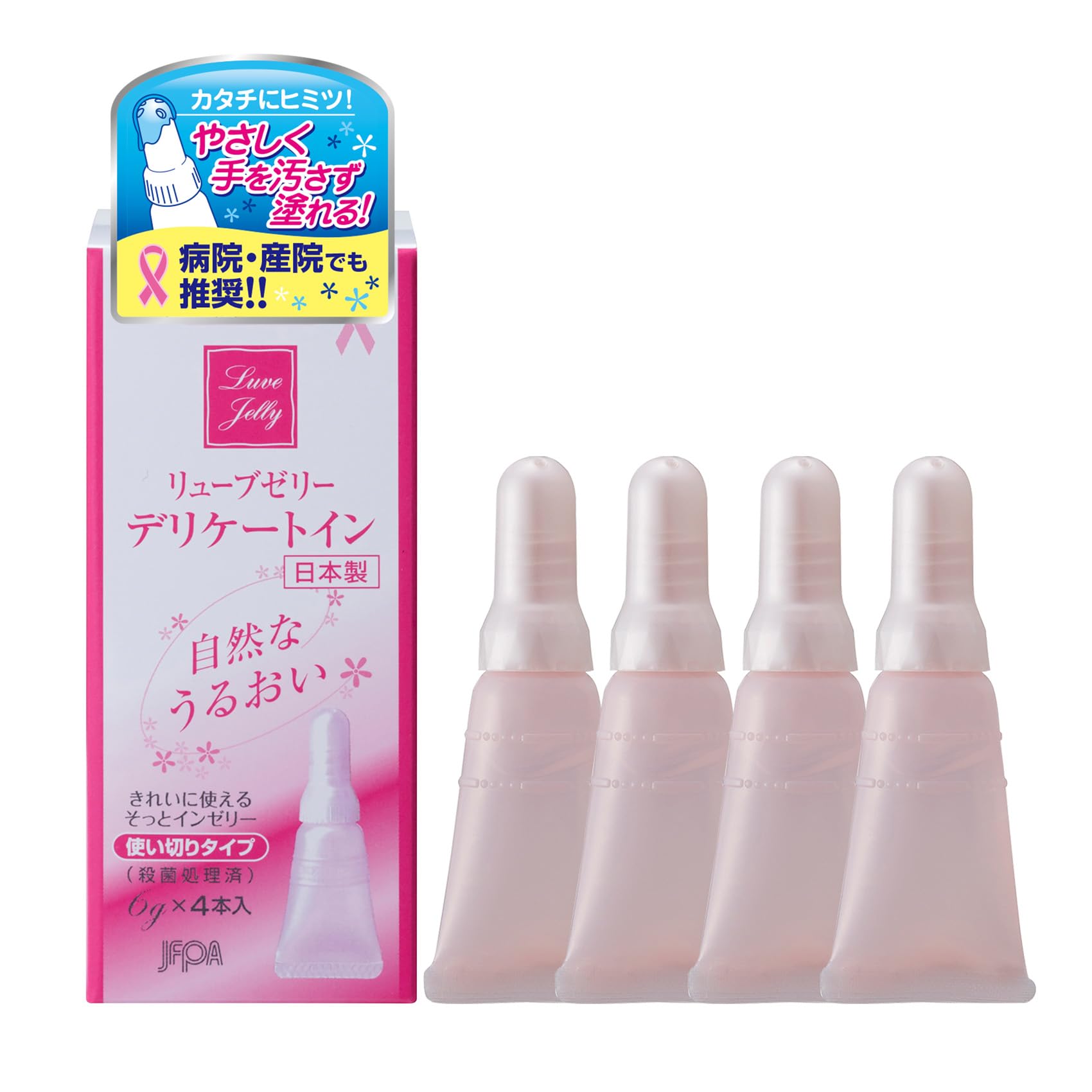Jex Lube Jelly Delicate 4-Pack Bottles - Long-Lasting Comfort