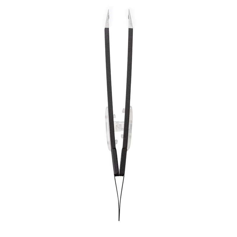 Green Bell Stainless Steel Slanted Tweezers for Precision Hair Removal