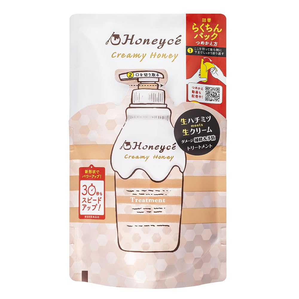 Honeyche Creamy Honey Treatment Refill 400ml - Smooth Moisturizing Hair Care