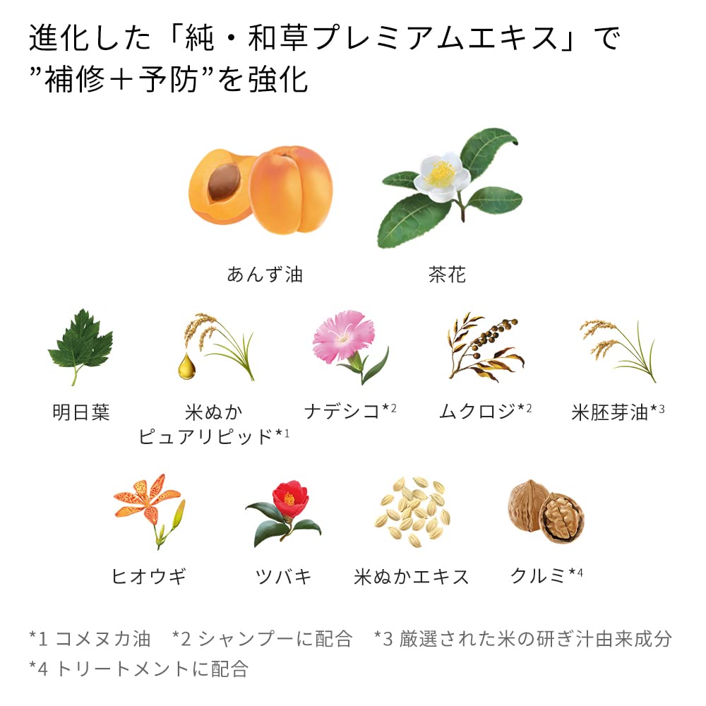 Ichikami Double Moisturizing Conditioner Pump 480G for Damaged Hair Care