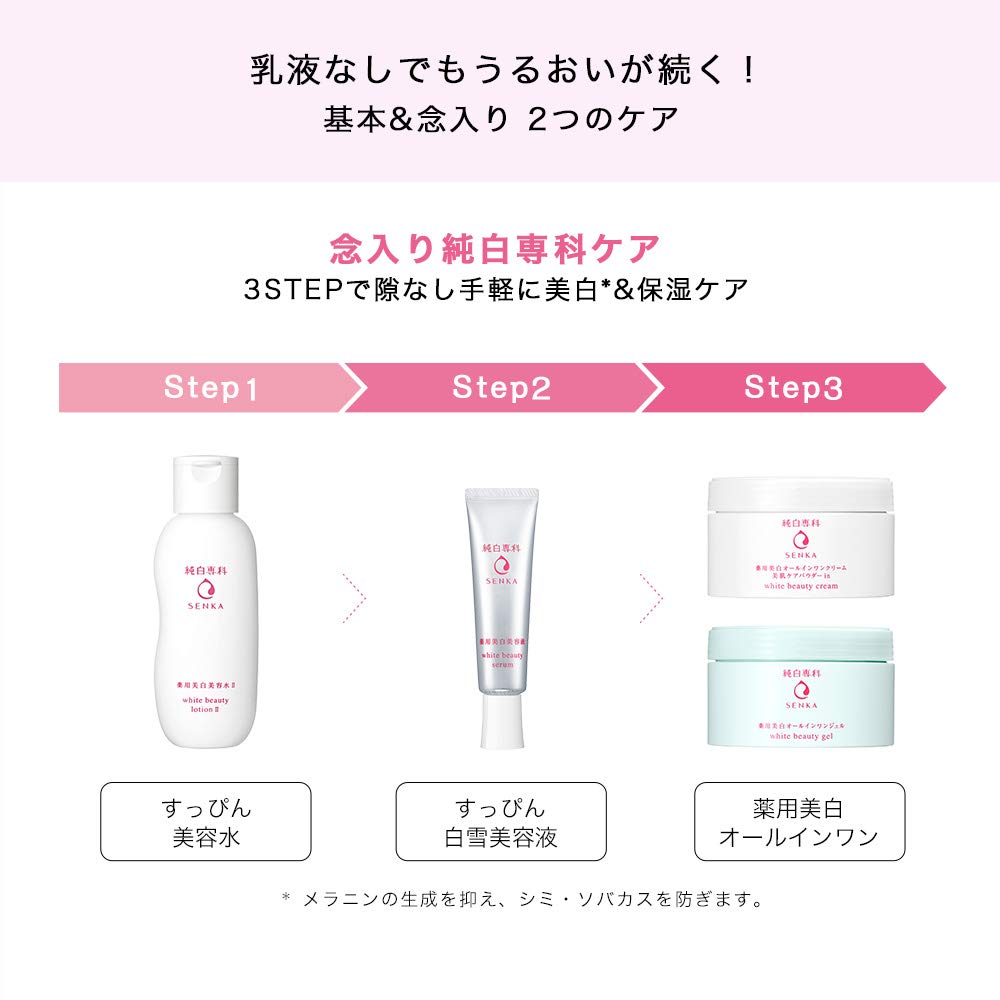 Pure White Specialty Junpaku Senka Medicated Rich Gel Refill All-In-One 80G