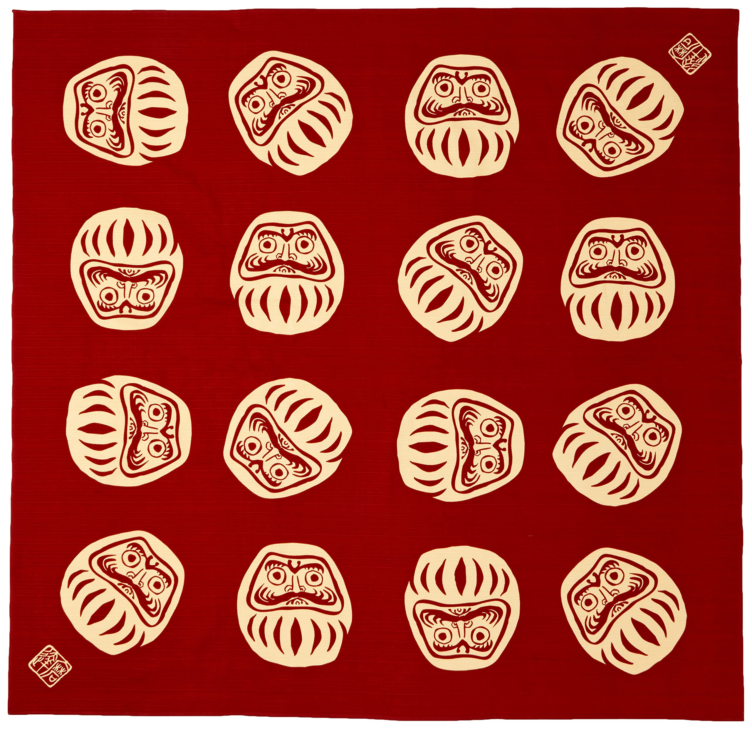 The Countryside Kenema Furoshiki Medium Red Cotton Wrapping Cloth 90Cm