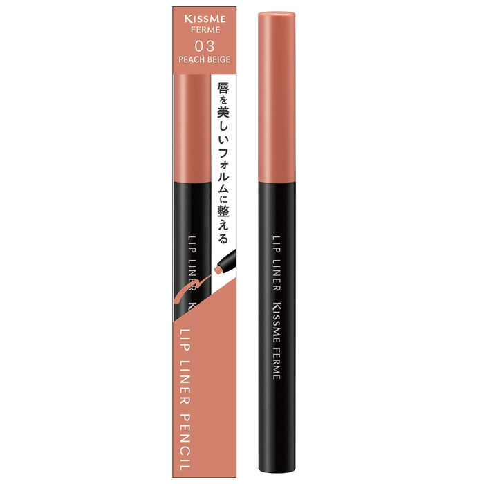 Kiss Me Ferme Peach Beige Lip Liner 03 - Long-Lasting Precision 0.18g