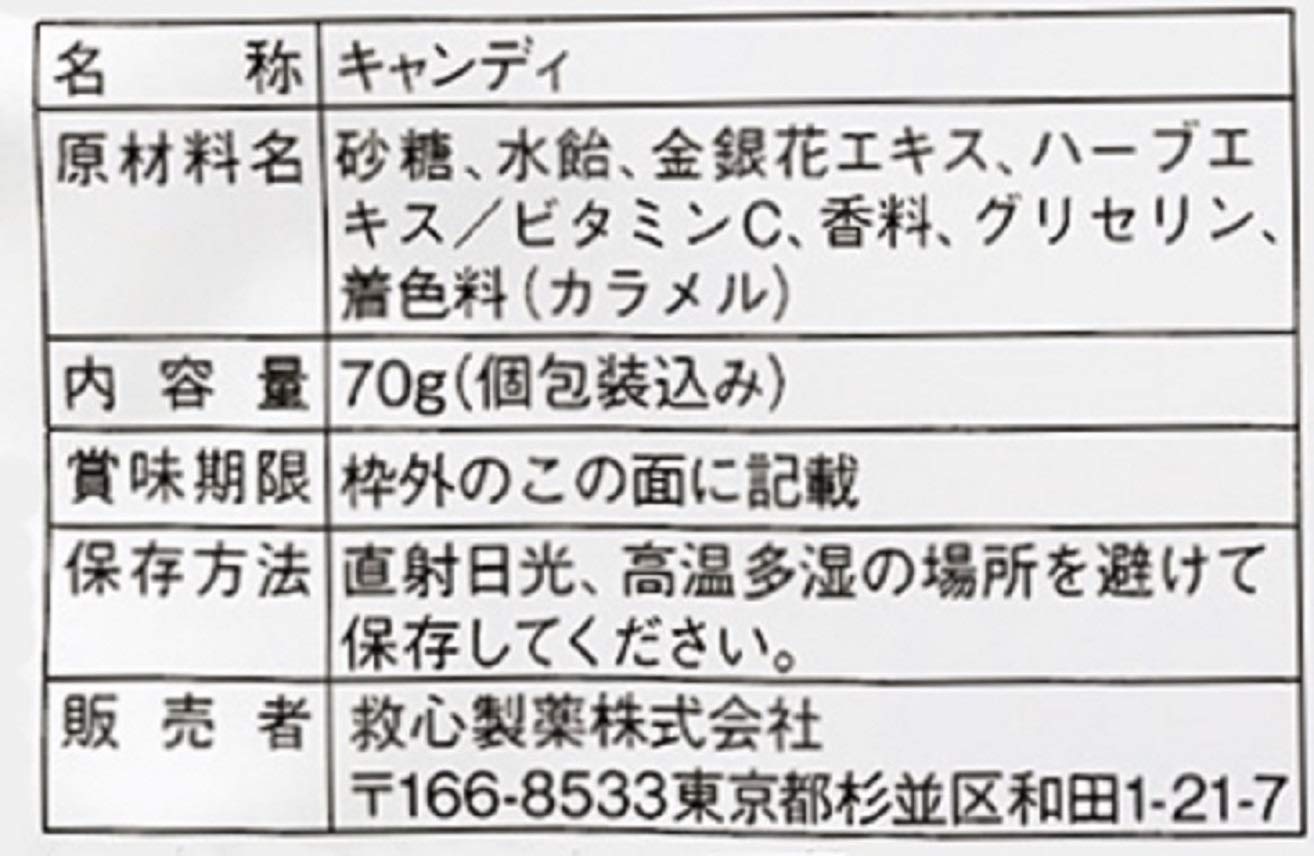 Kyushin Pharmaceutical Throat-Friendly Gold and Silver Flower Throat Lozenges 70G