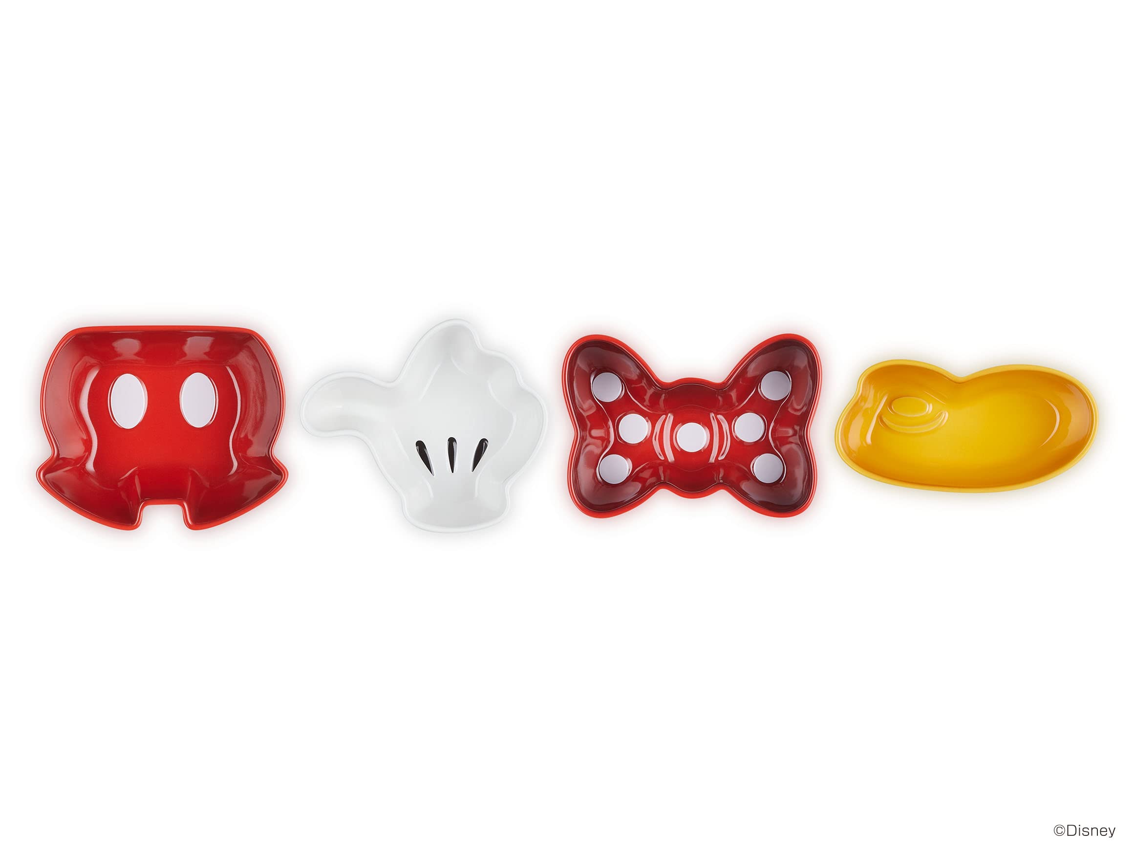 Le Creuset Disney Mickey Minnie Mini Dish Set 4pc Oven Safe Japan Import