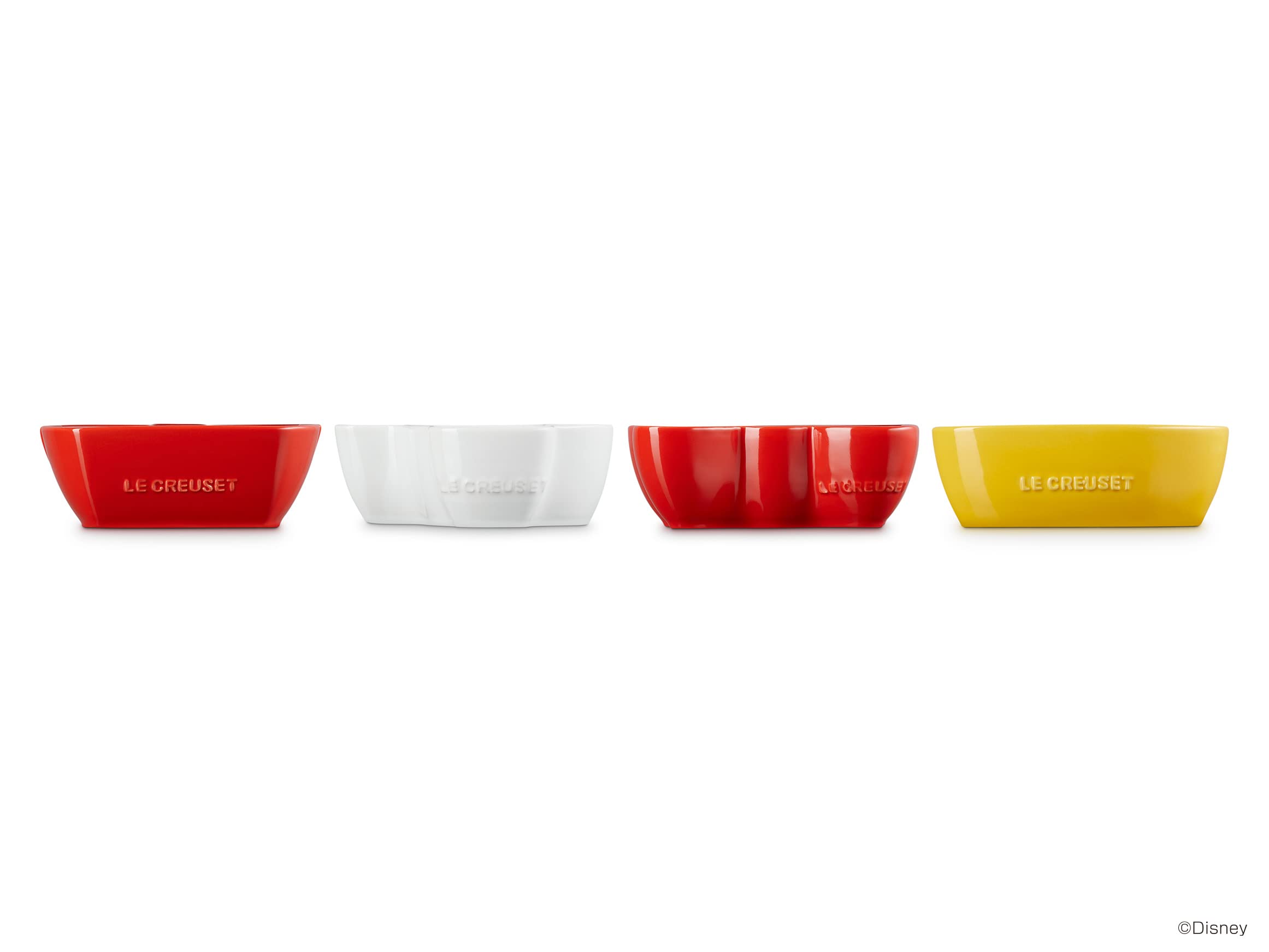 Le Creuset Disney Mickey Minnie Mini Dish Set 4pc Oven Safe Japan Import