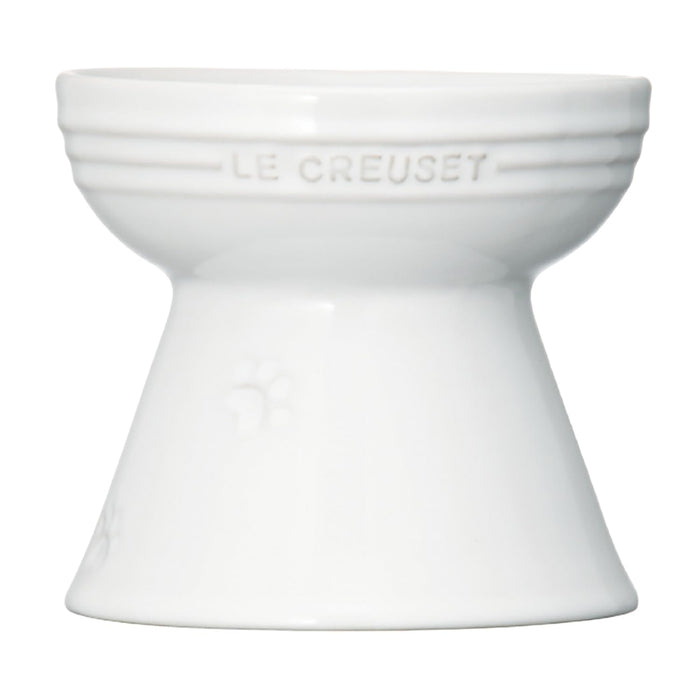 Le Creuset Pet Bowl White Stain-Resistant Microwave-Safe for Dogs Cats