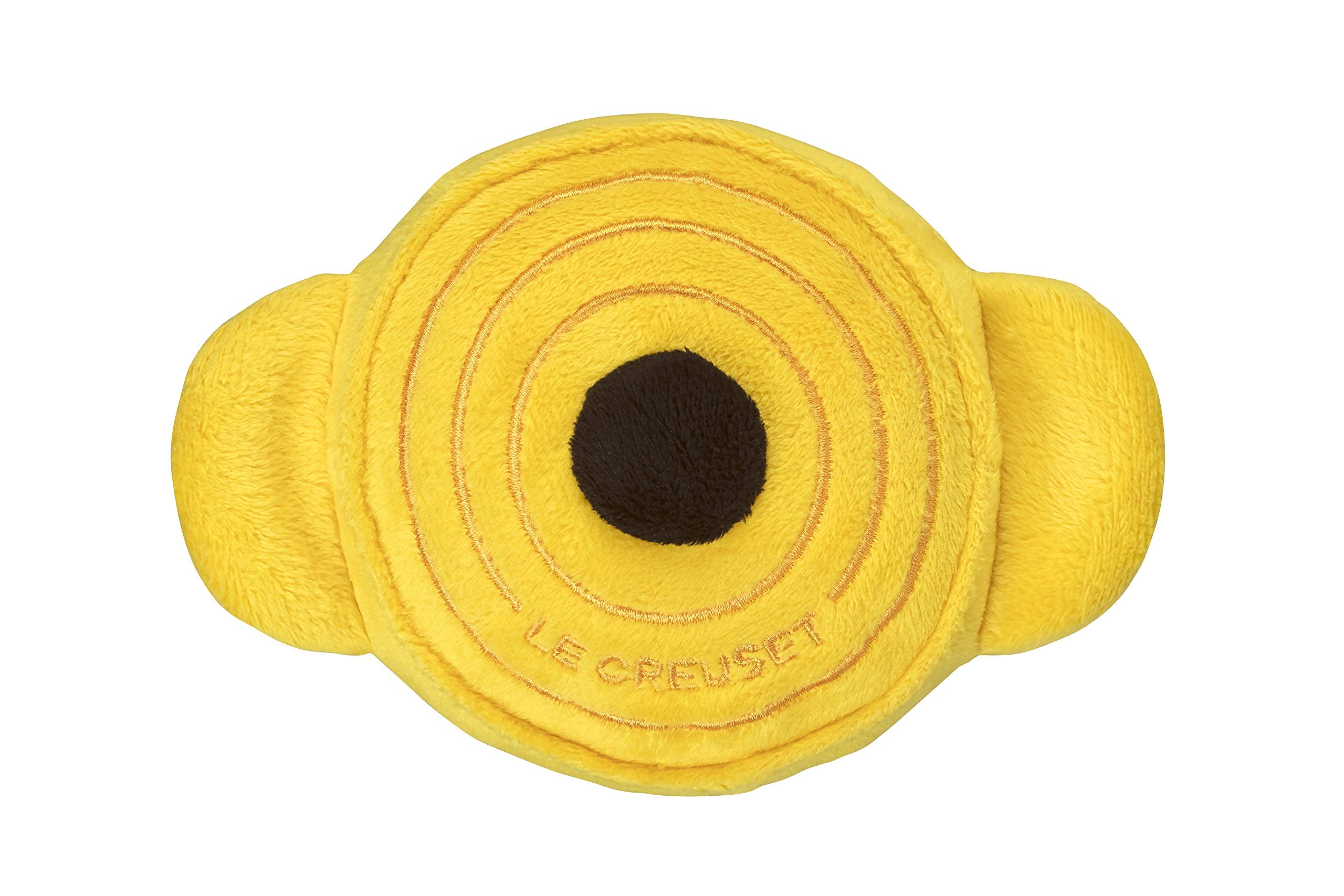 Le Creuset Yellow Plush Pet Toy with Sound - Official Japanese Product