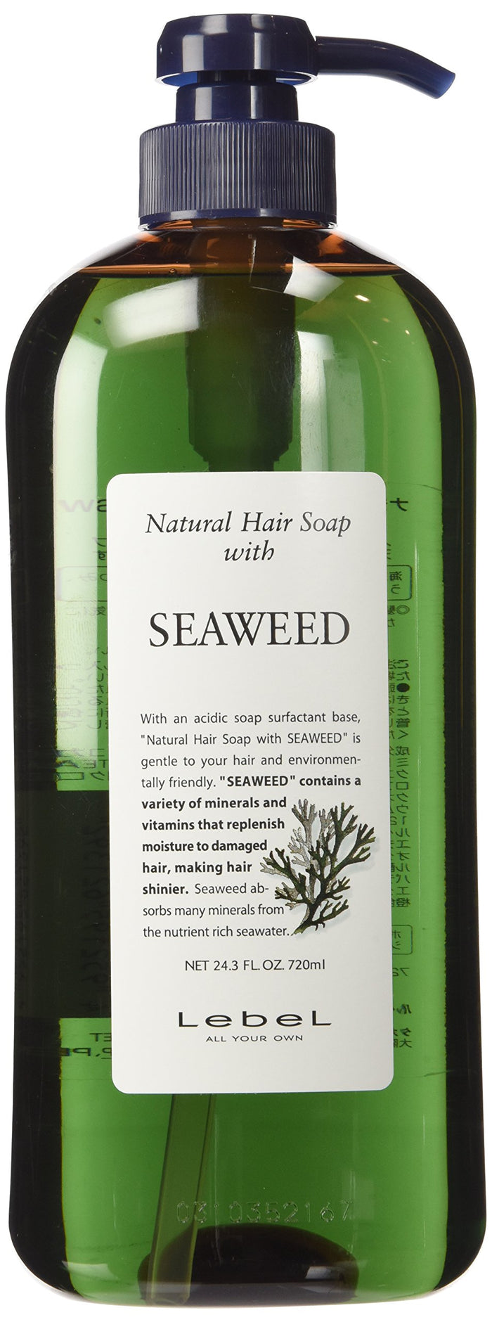Level Natural Hair Soap with Seaweed 720ml - Nourishing Hair Cleanser