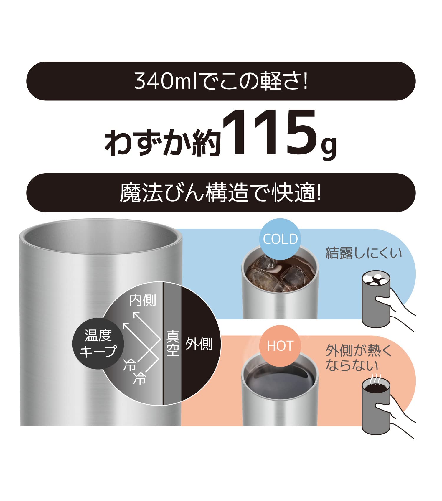 Thermos Jdw-340 S Lightweight 340ml Stainless Steel Vacuum Insulated Tumbler