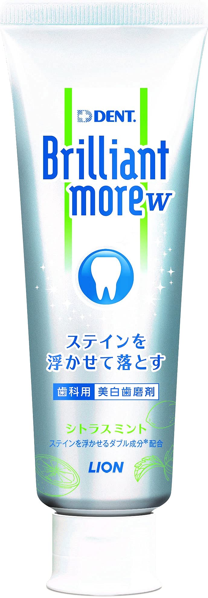 Lion Dental Materials Dent Health Brilliant More Double Citrus Mint Toothpaste 90G