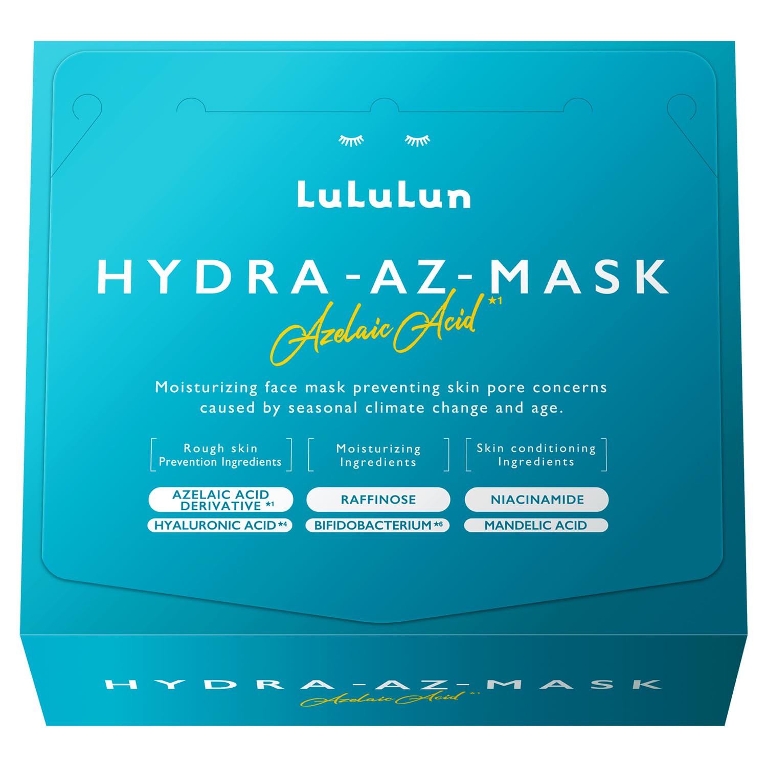 Lululun Hydra Az Mask 28 Sheets Large Capacity Face Pack for Hydration