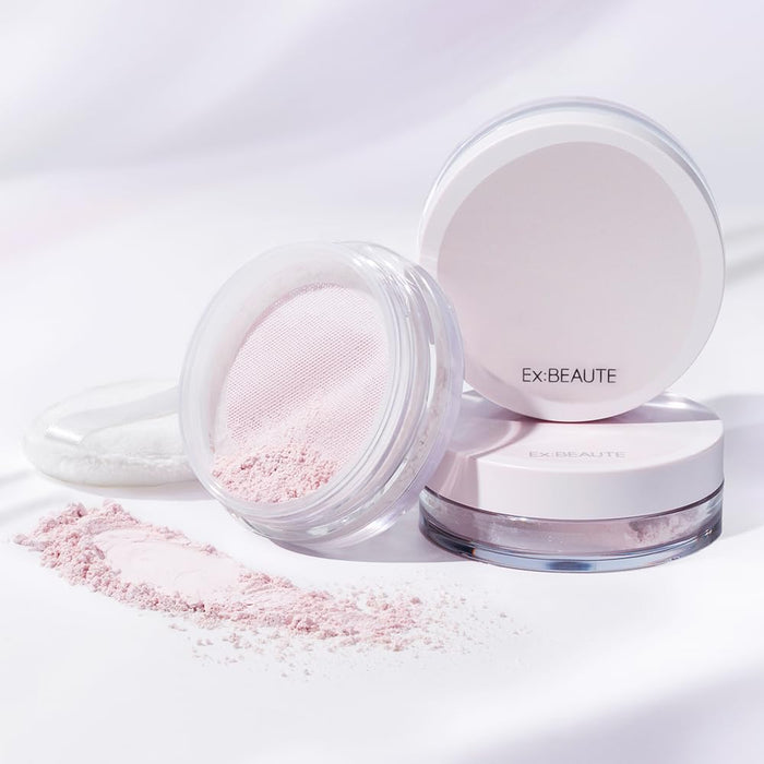 EX:BEAUTE Medicated Wrinkle White Loose Powder for Radiant Skin Pale Pink 3g
