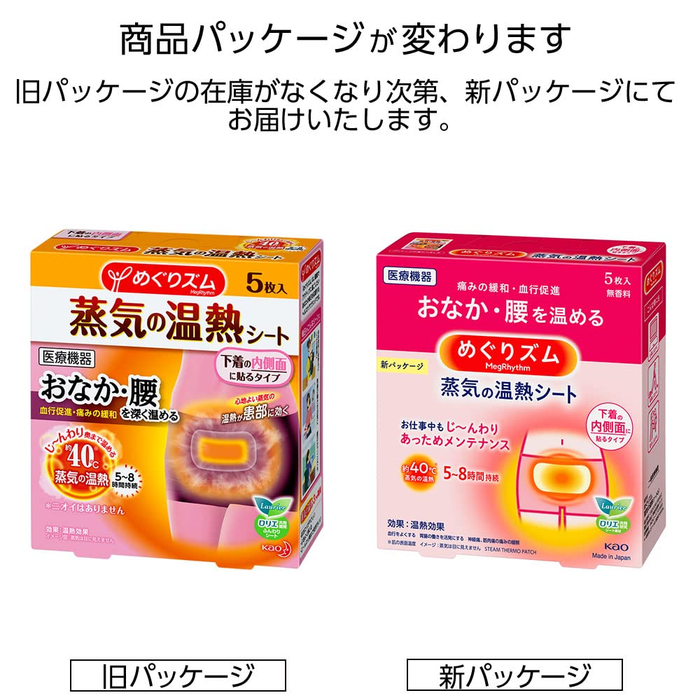 Megrhythm Steam Heat Sheet for Underwear Relief 5 Sheets