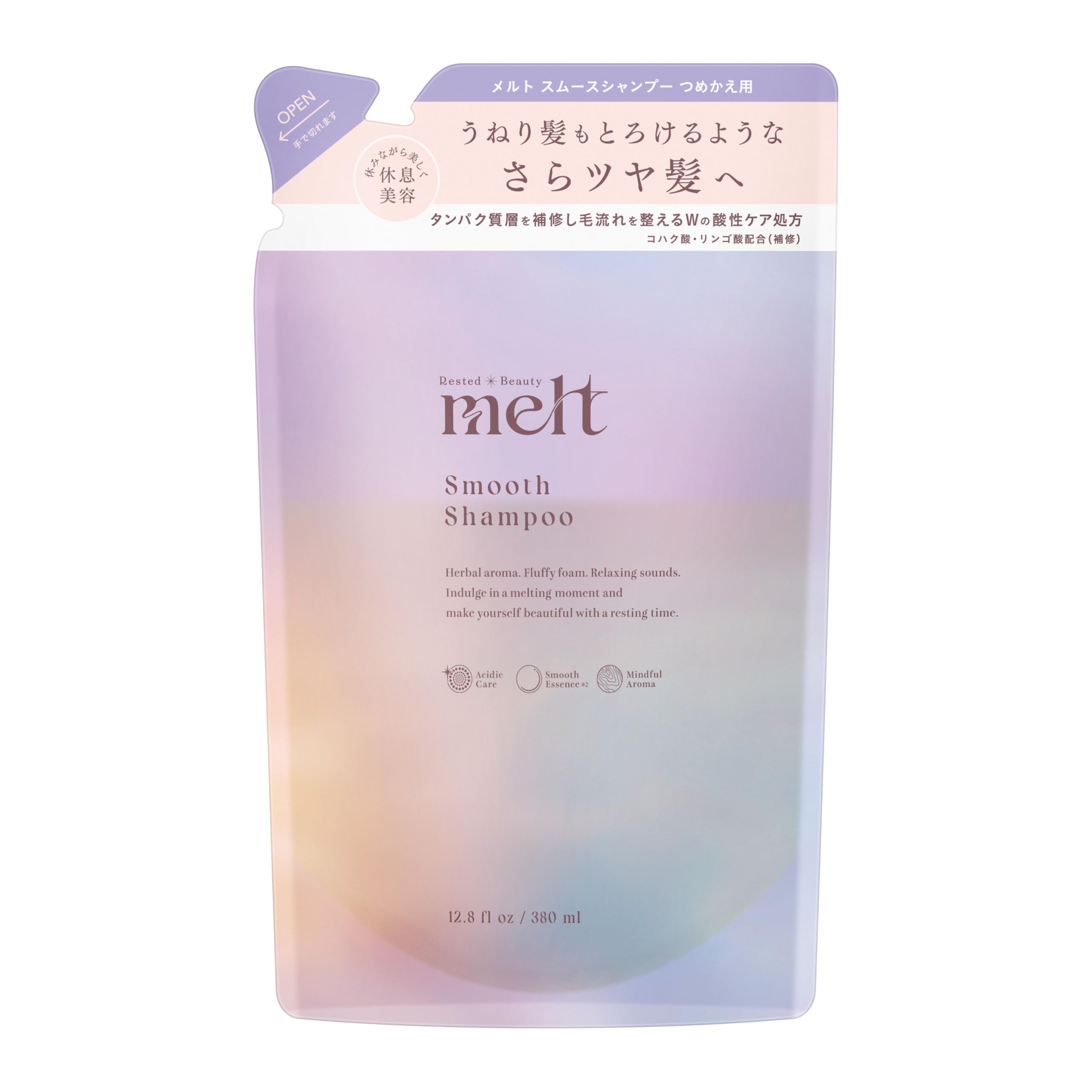 Melt Smooth Shampoo Refill 380Ml Peony and Fig Scent