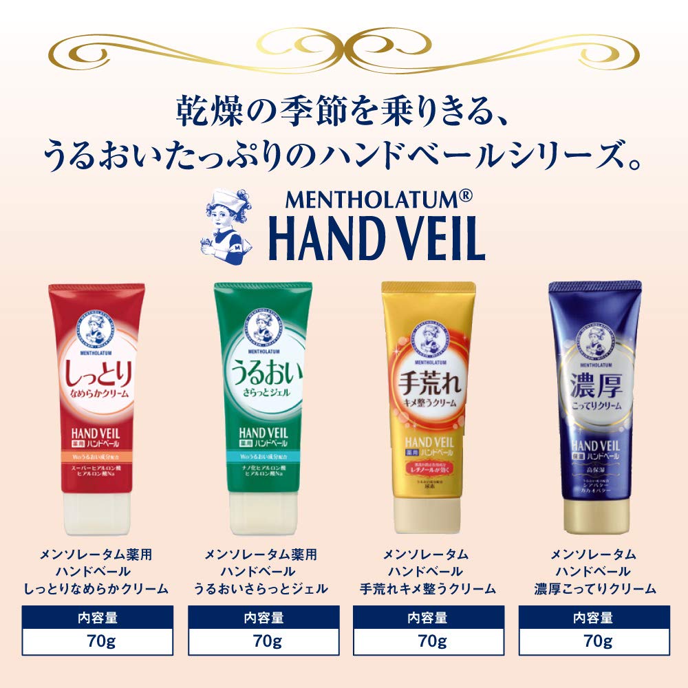 Mentholatum Hand Veil Beauty Premium Rich Nail Cream 12G - Moisturizing & Protective