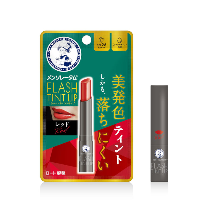 Mentholatum Lip Flash Tint Red 2G - Moisturizing UV Protection with 6 Oils