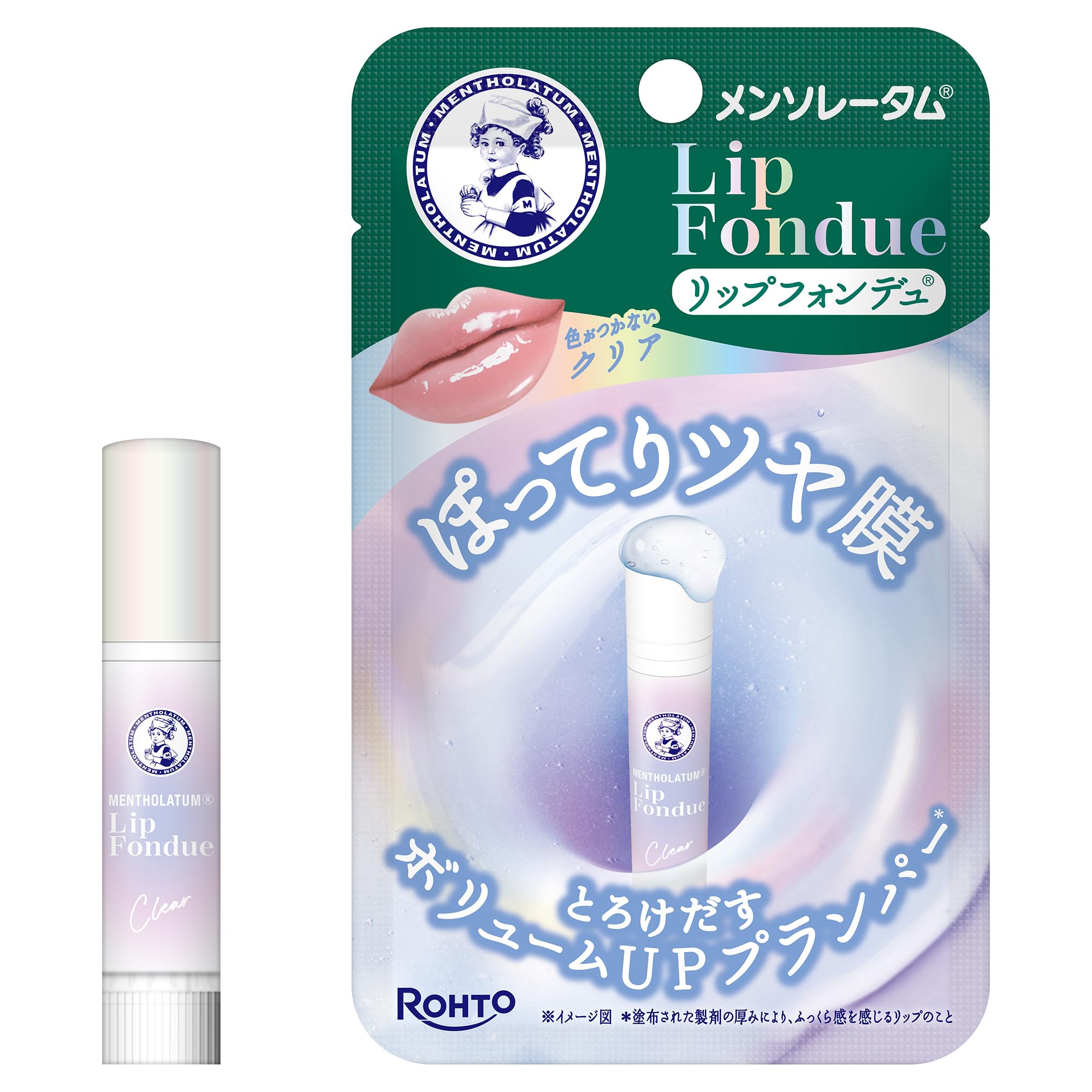 Mentholatum Lip Fondue Clear Hydrating Lip Balm for Soft Smooth Lips