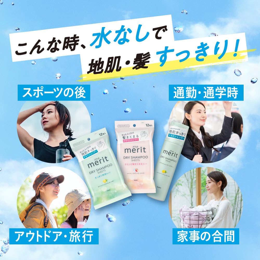 Merit Refreshing Dry Shampoo Sheets 20 Pack for Quick Hair Revitalization