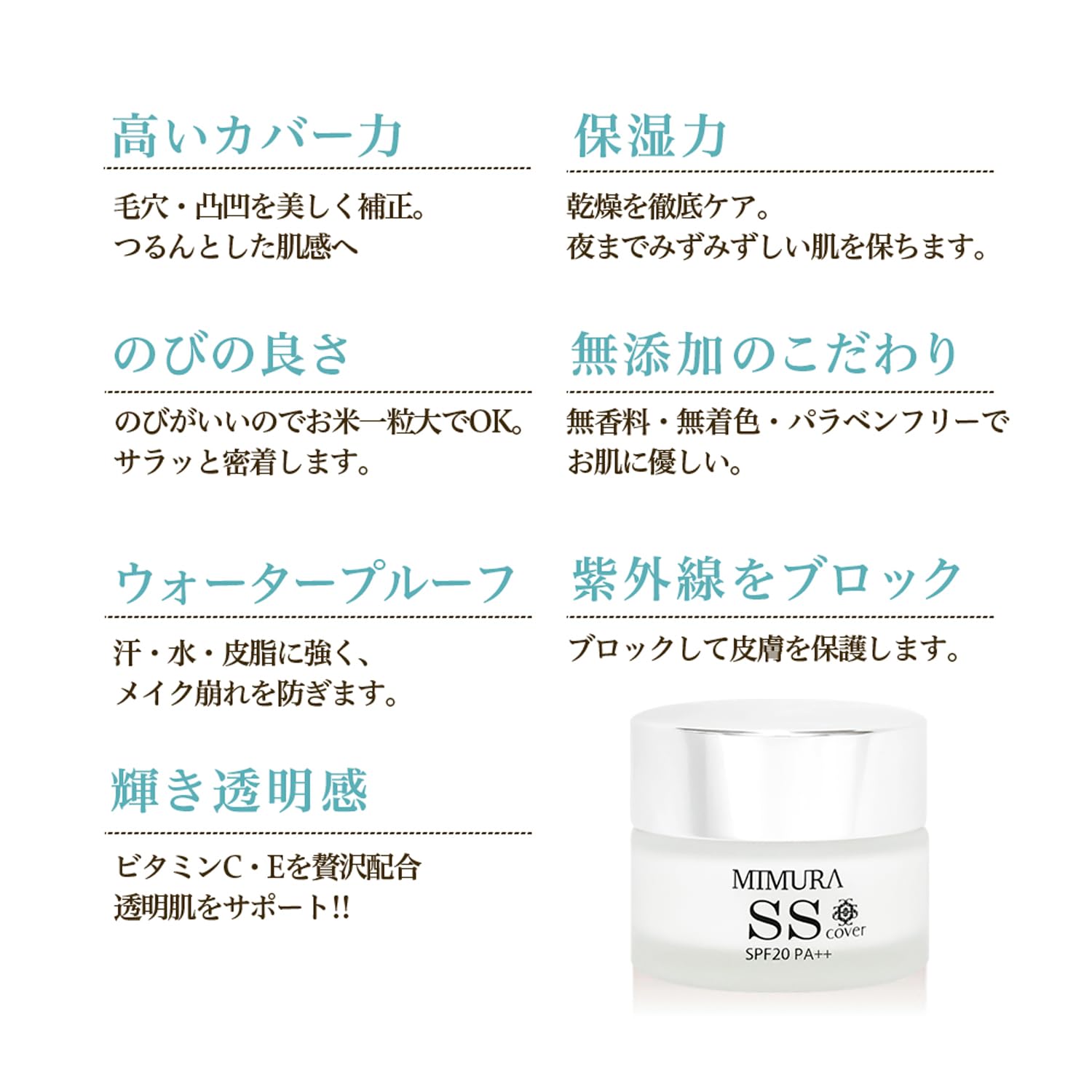 Mimura Smooth Skin Makeup Base Primer 20g Pore Concealer UV Protection