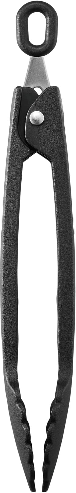 Thermos Mini Black Nylon Kitchen Tongs KT-T002 BK Compact Cooking Tool