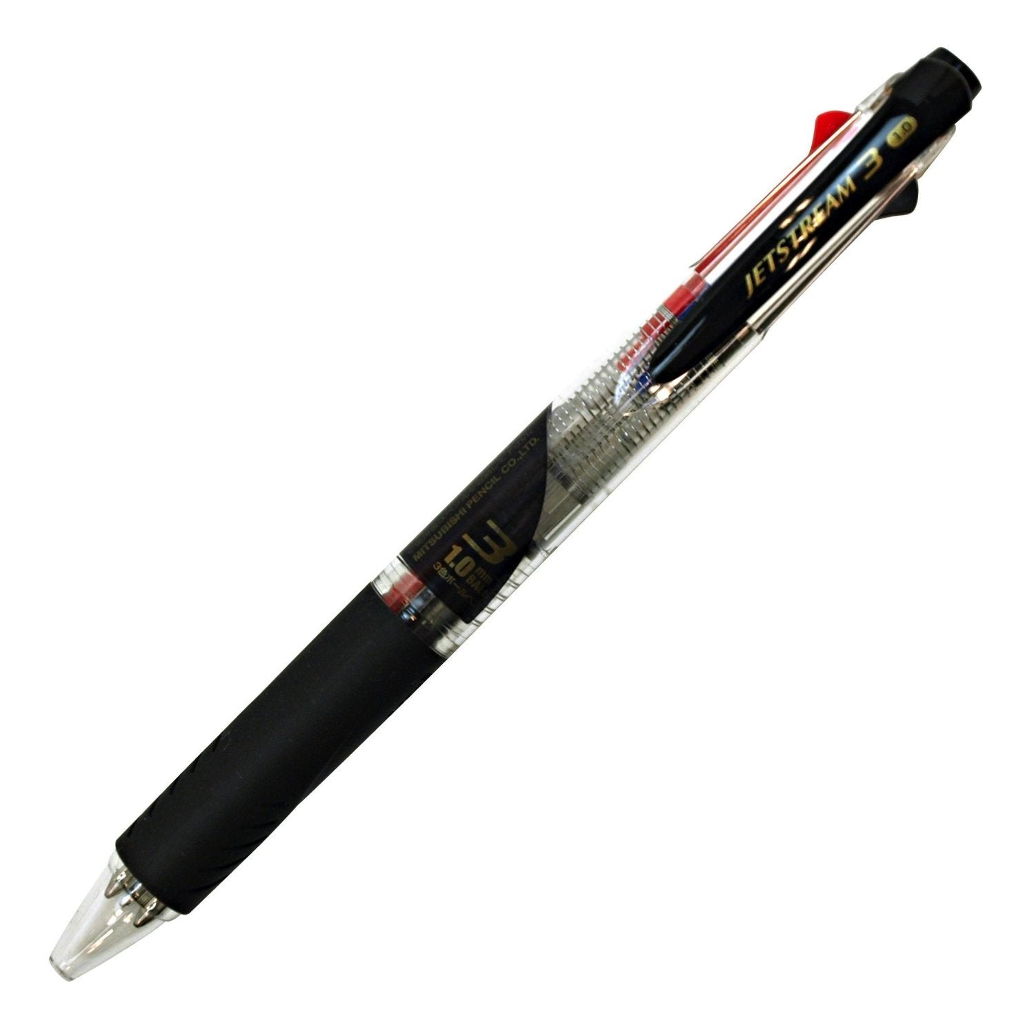 Mitsubishi Pencil 3-Color Ballpoint Pen Jetstream 1.0mm Transparent Easy Write