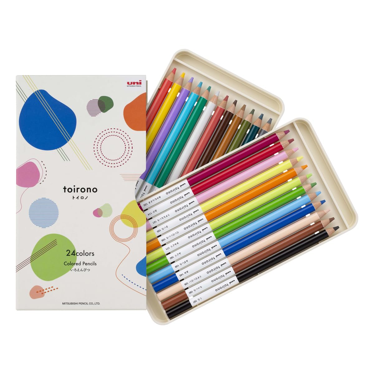 Mitsubishi Pencil Toirono 24 Color Set Colored Pencils for Artists
