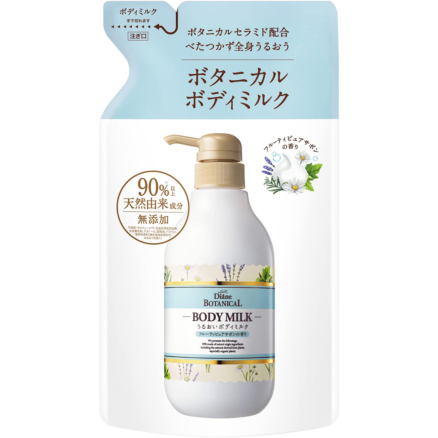 Moist Diane Fruity Pure Savon Botanical Body Milk Refill 400ml