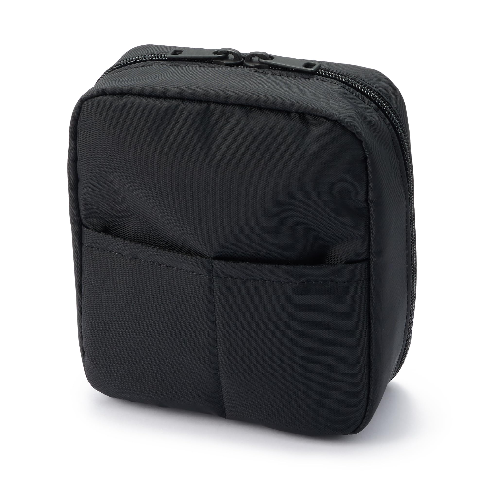 Muji Black Nylon Makeup Pouch 16x14x6cm 83458270 Travel Organizer